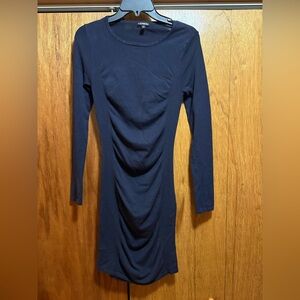 Express Navy Long Sleeve Dress